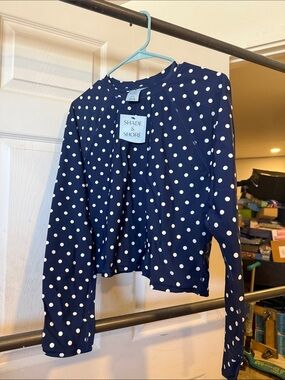 Shade & Shore Navy Polka Dot Girls' Swim Jacket